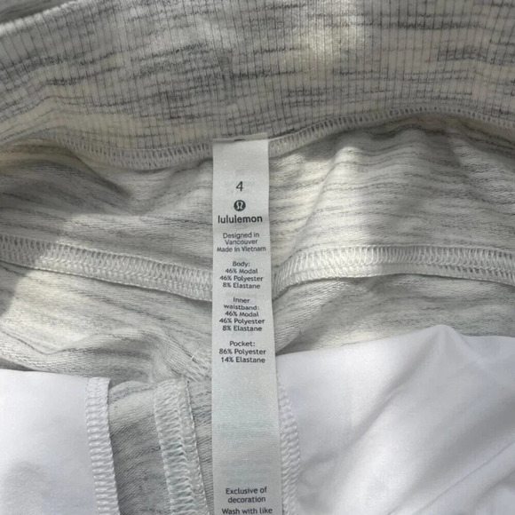 Lululemon Hello Sunday Short  Heathered Space Dyed Mod White Size 4 - Picture 7 of 7